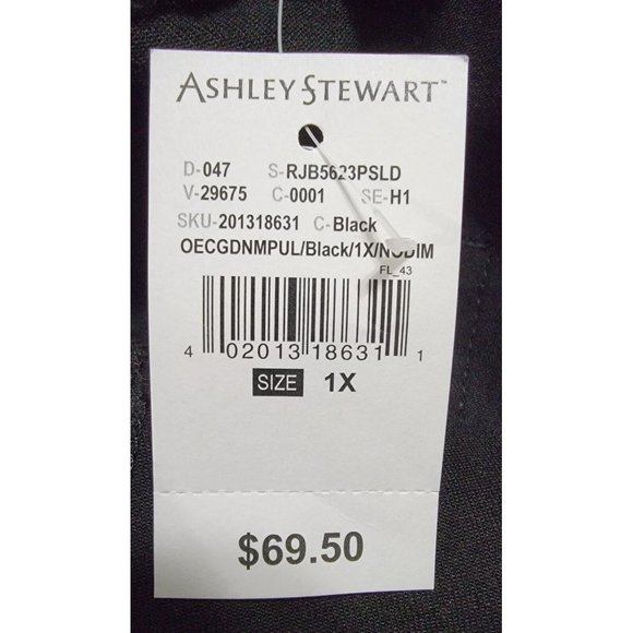 Curvy Girl By Ashley Stewart Women's Black Denim Flare Pants Size 1X*NEW! w/ Tag - Picture 8 of 16